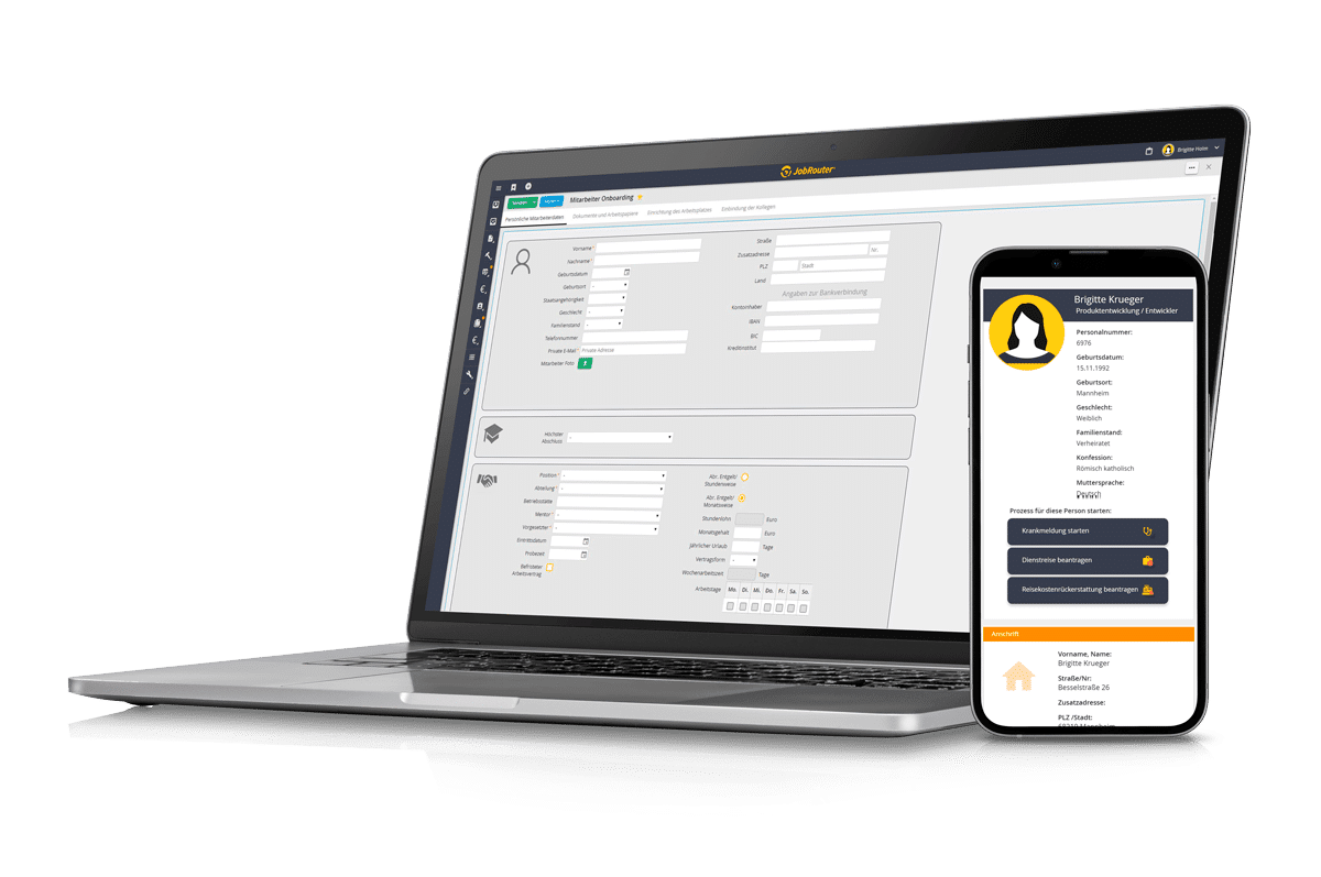JobRouter-Personalprozesse Automatisierte Personalprozesse wie etwa Onboarding, digitale Personalakte oder Bewerbungen