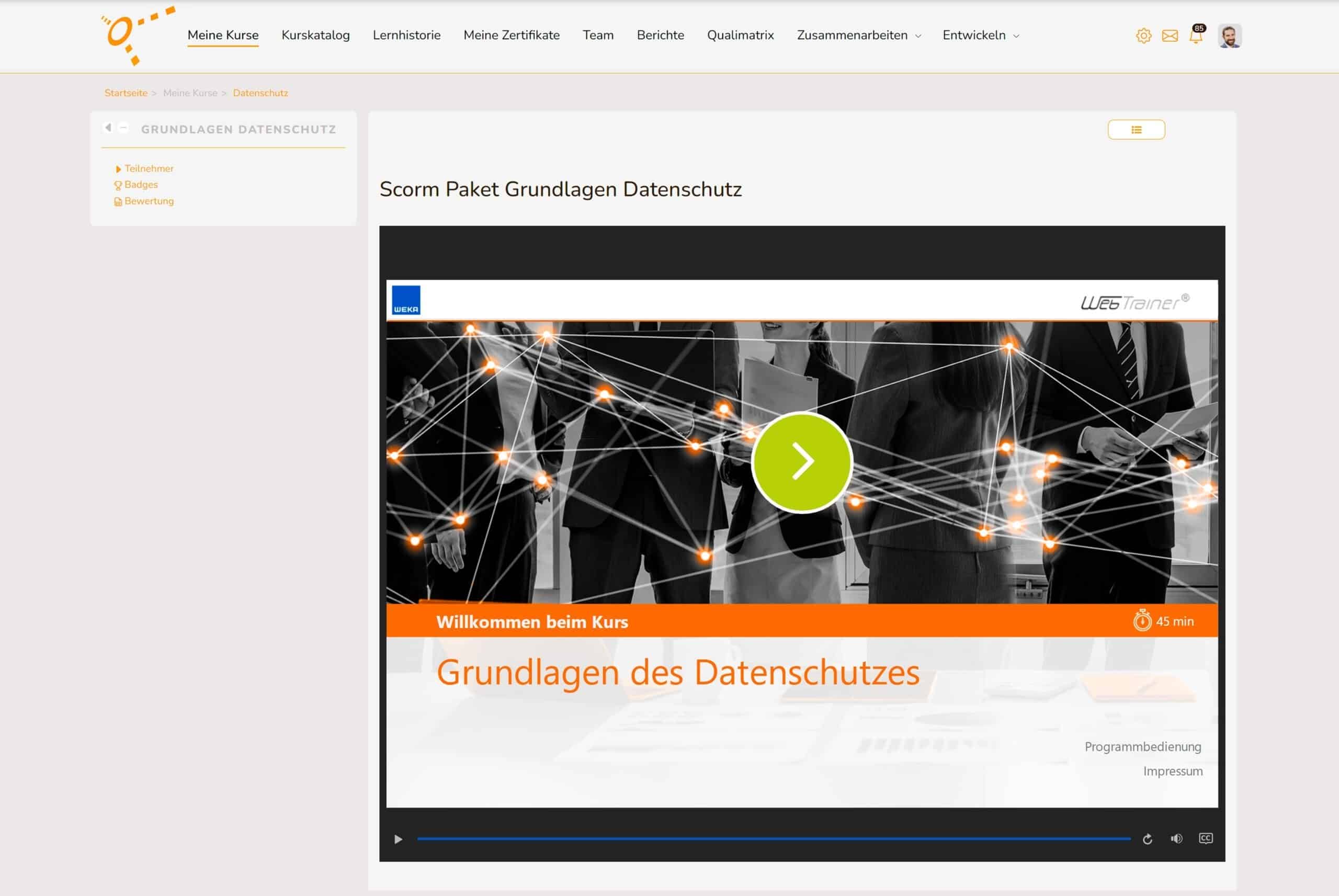 E-Learning Kurse im SCORM-Format Individuelle Lerninhalte selber machen oder bequem über den integrierten Marketplace einkaufen