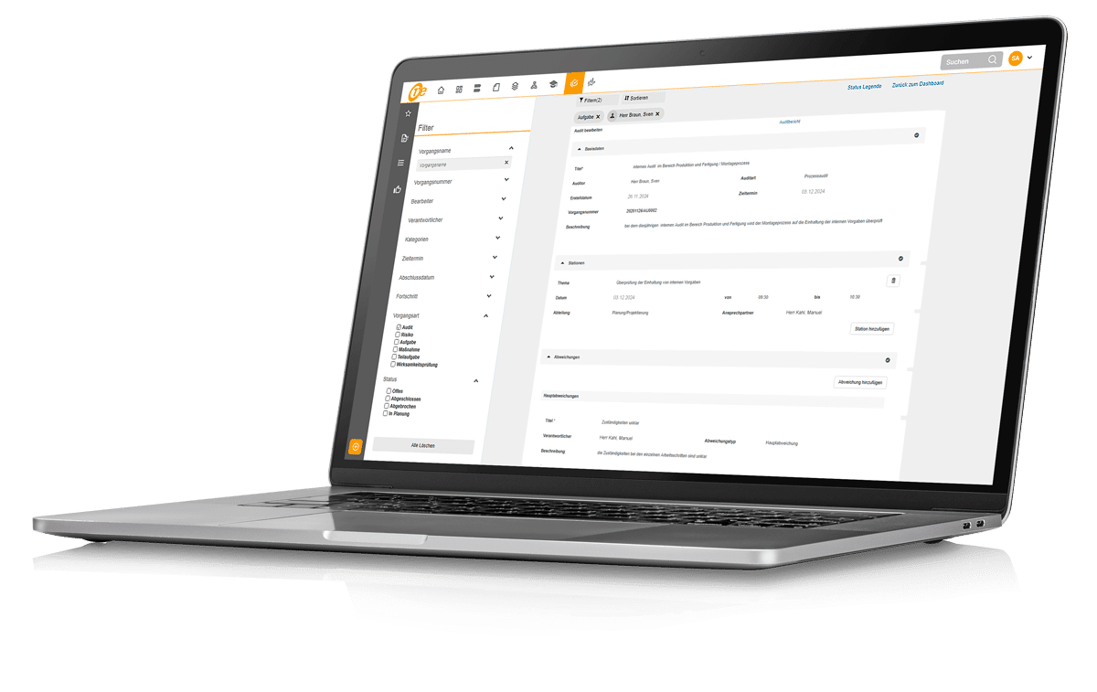 sycat-Audit Interne Audits managemen mit sycat Audit