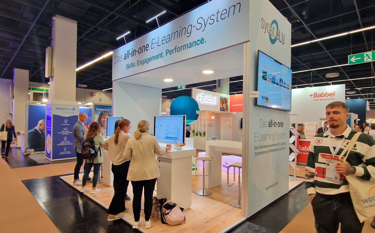 Der Stand von sycat eLU auf der Zukunft Personal Europe 2024