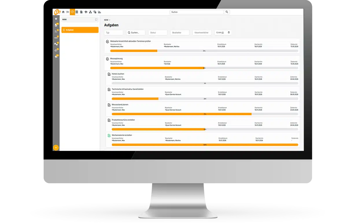 Maßnahmen und Aufgaben direkt aus dem integrierten Managementsystem